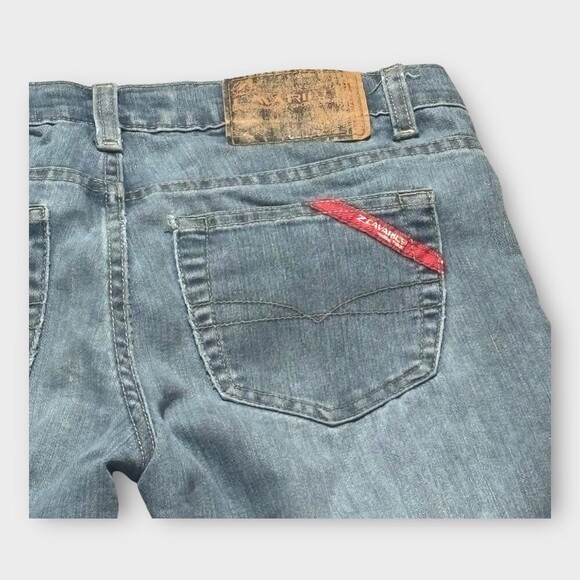 Z. Cavaricci Blue Flare Wide Leg Jeans - Picture 6 of 7